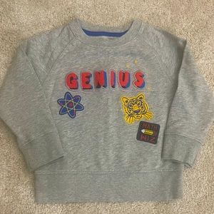 Baby Gap Genius embroidered Gray sweater. Size 18-24 months